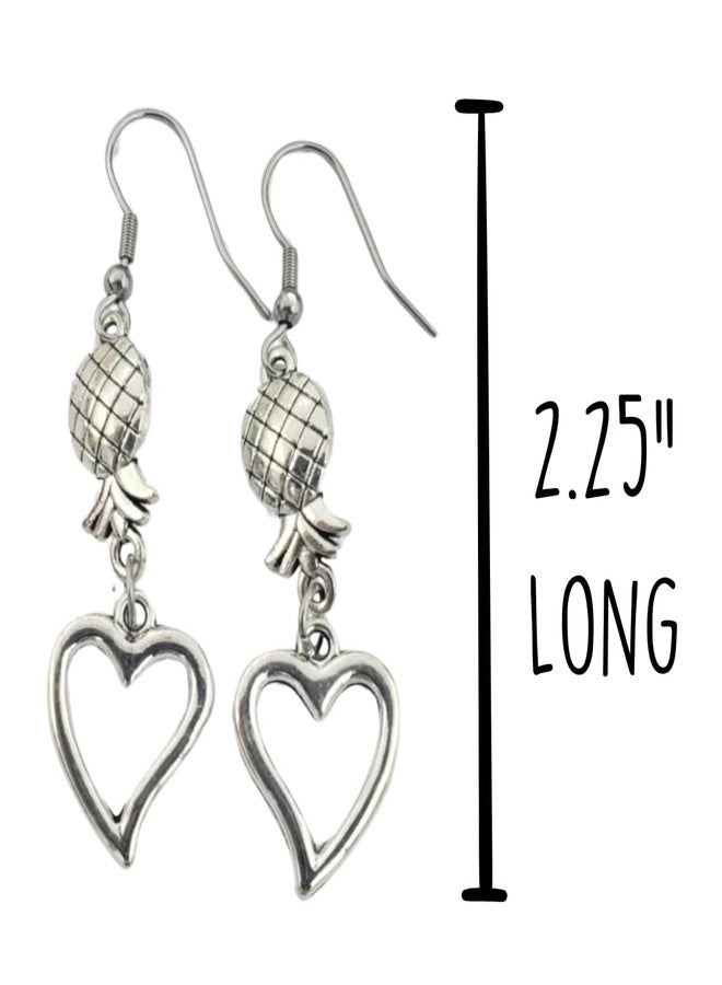 Pretty Inappropriate Upside Down Pineapple Jewelry, Upside Down Pineapple Earrings, Upsidedown Silver Earring for Couples, Valentines Day, Christmas for Wife - Image 3